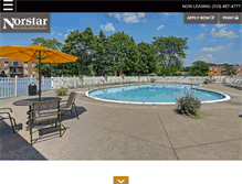 Tablet Screenshot of norstarapartments.com